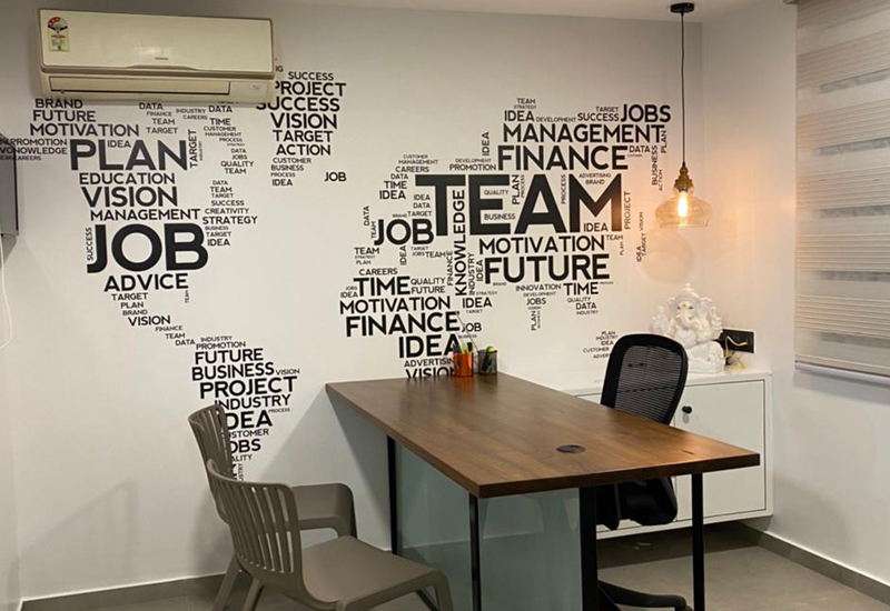 wall wallpaper for office
